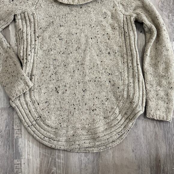 Cynthia Rowley Wool Blend Chunky Knit Sweater Women’s Medium Beige Speckled - Picture 6 of 11